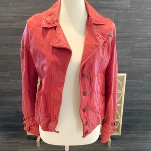 La Martina Red Leather Jacket